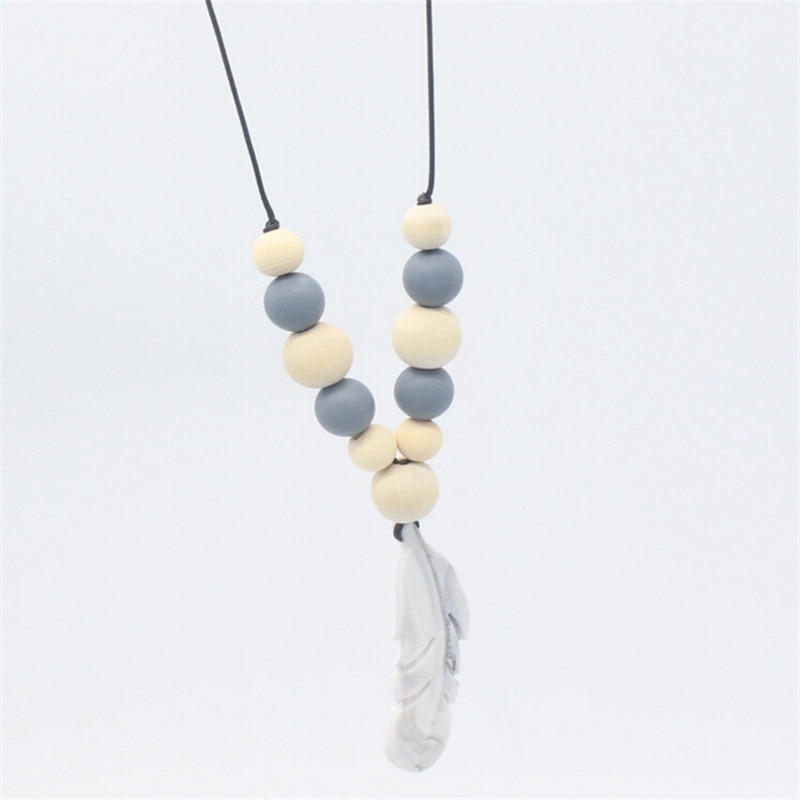 Baby Teething Necklace Food Grade Silicone Beads Long Chain Baby Goods Silicone Bead Nurse Gift For Baby Teether